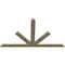 Ekena Millwork Saratoga Rough Sawn Timber Gable Bracket, Douglas Fir, 96"W x 56"H x 2"D x 6"F, 14/12 Pitch GBW096X56X0206SAR00RDF - alternate 3